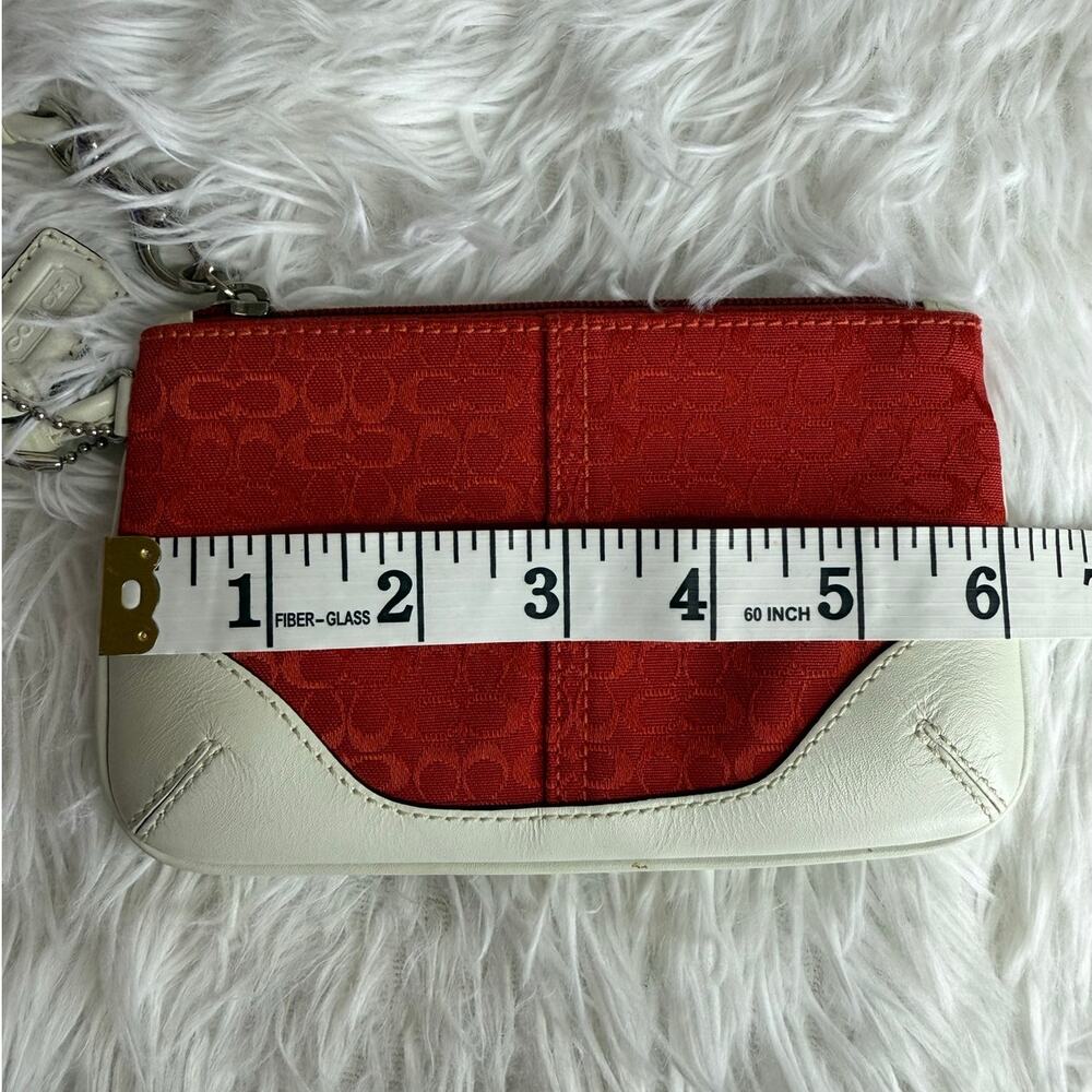 COACH Red Canvas Wristlet - Picture 7 of 8